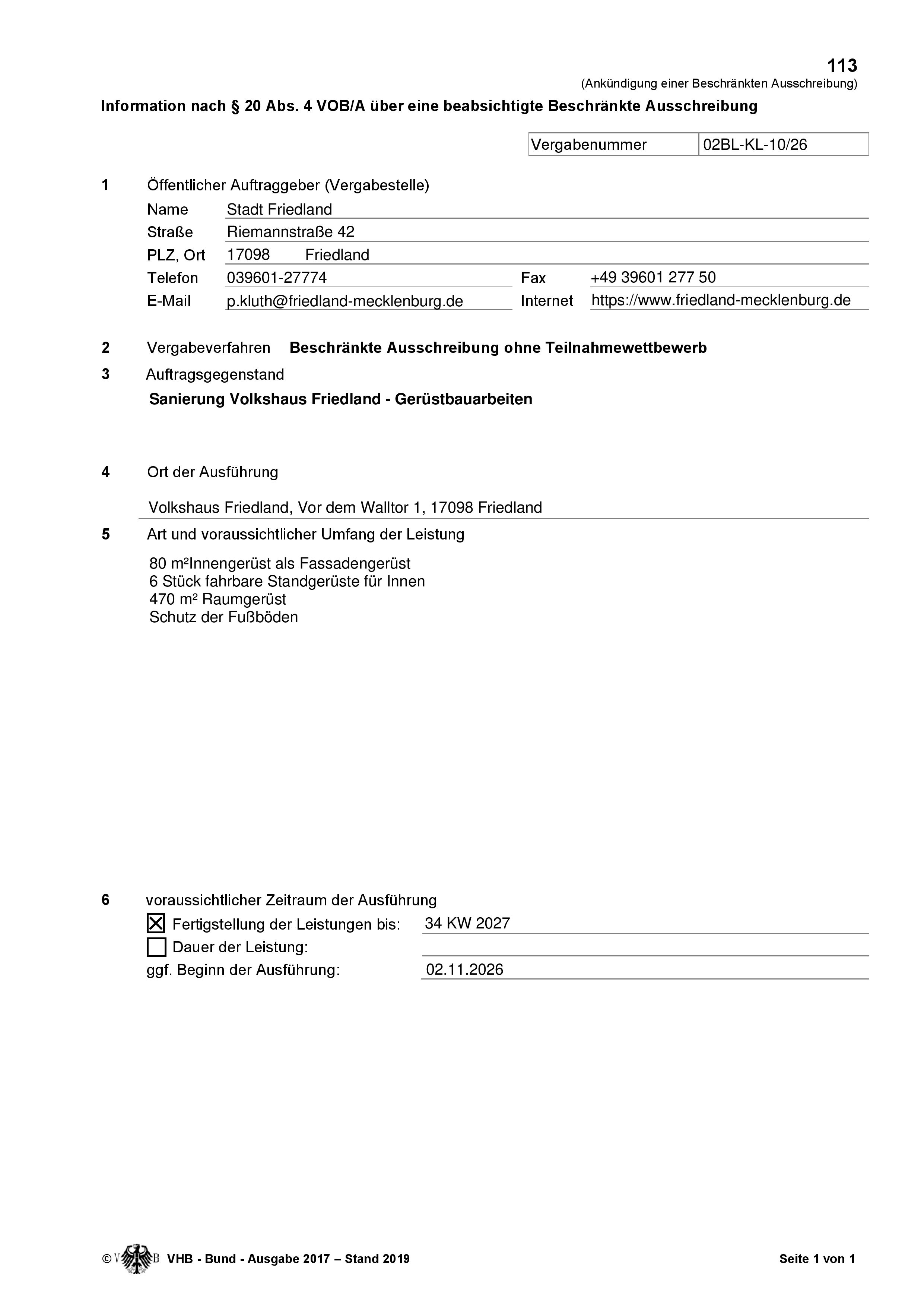113 Gerüstbau