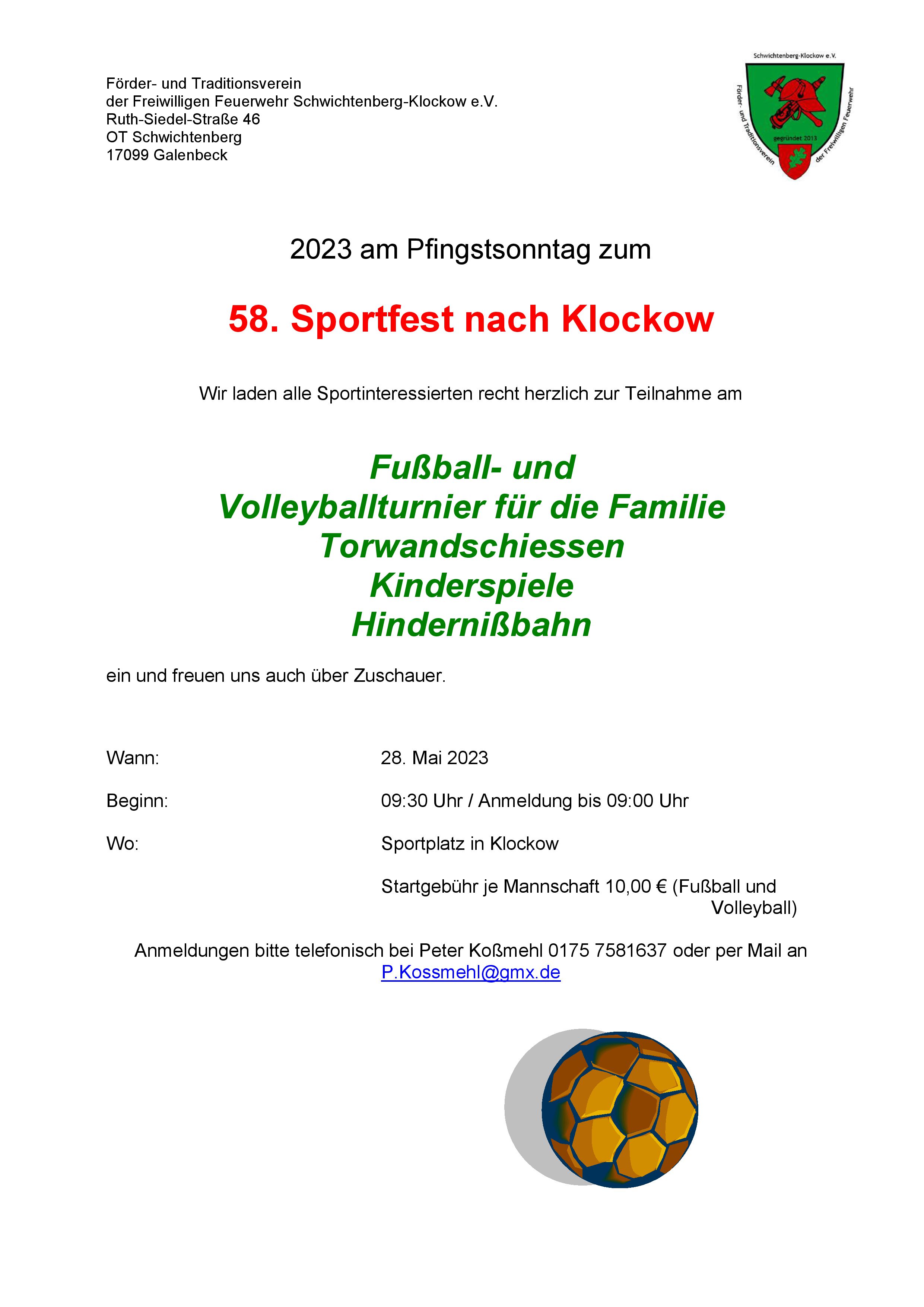Sportfest 2023 Flyer