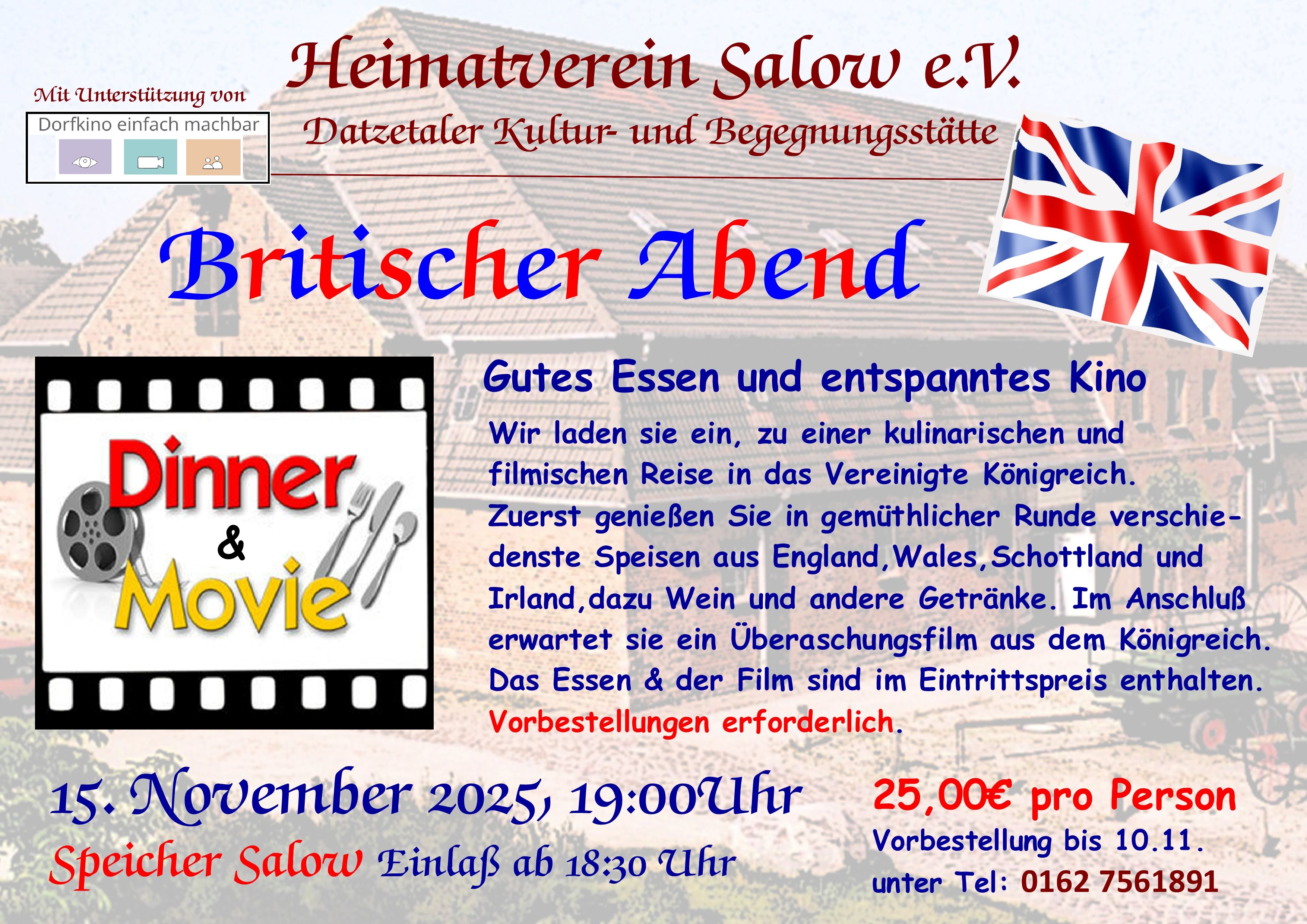 Dinner und Movie Britisch 2025