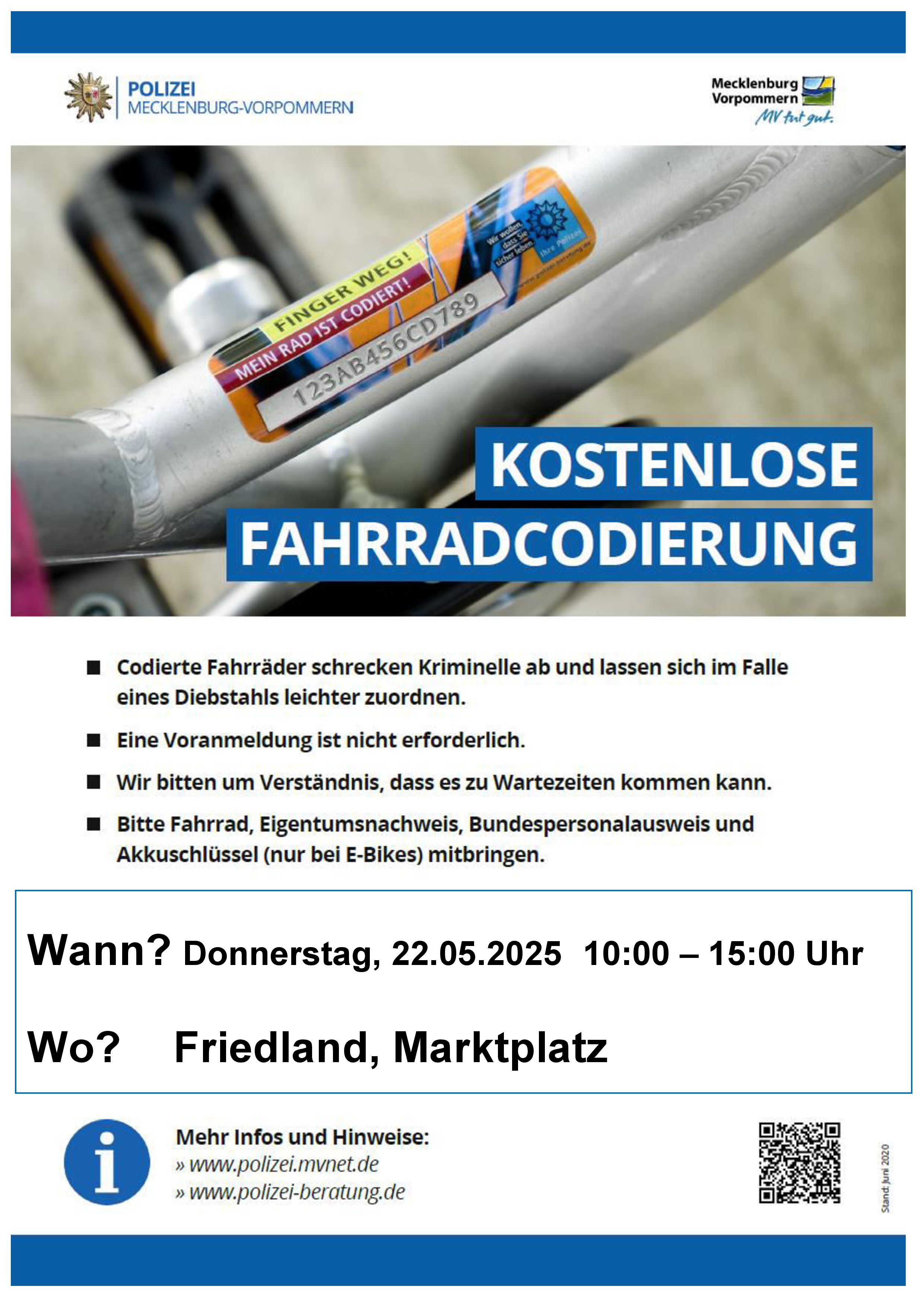 Plakat Codierung Friedland 2