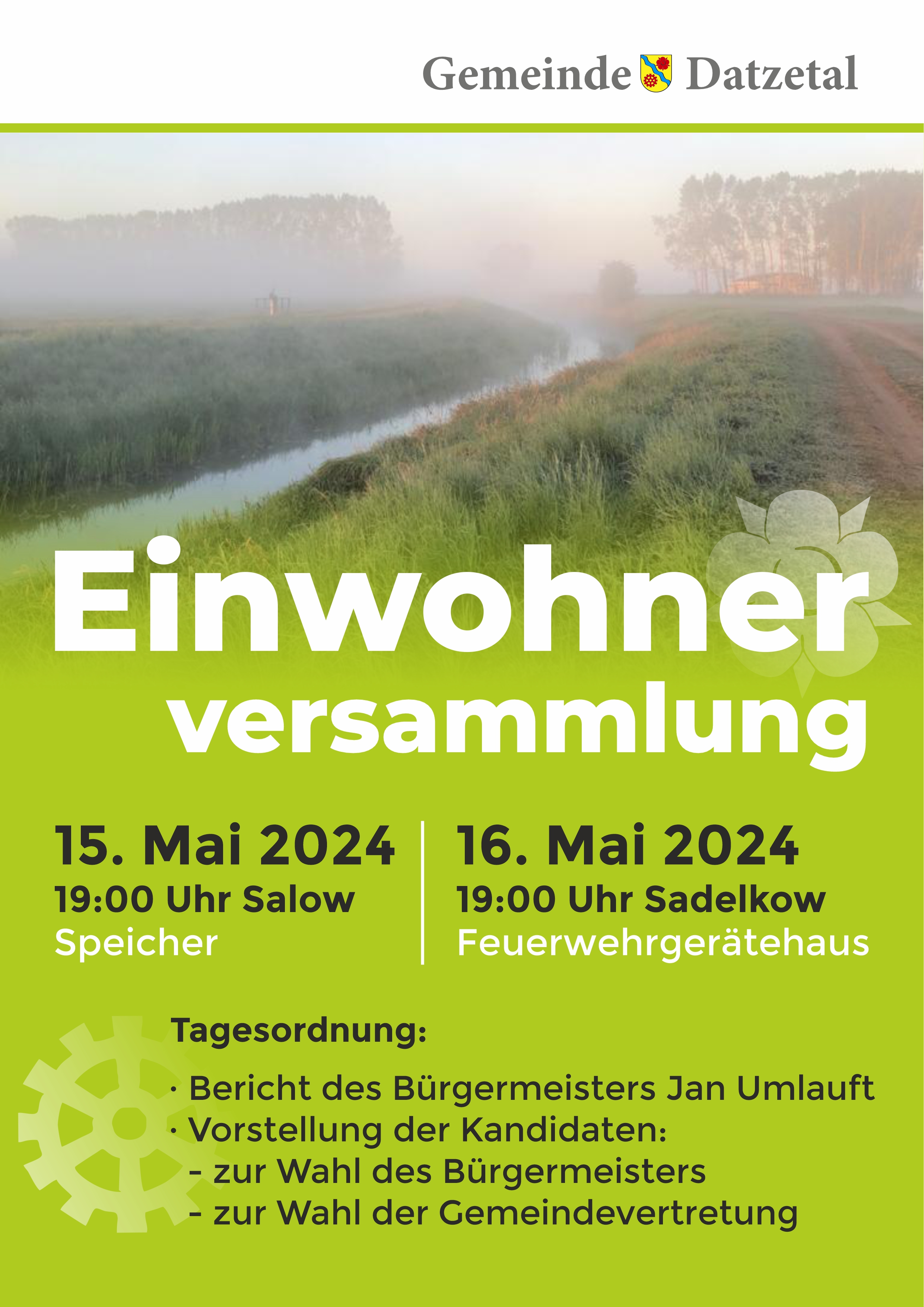 Plakat einwohnerversammlung