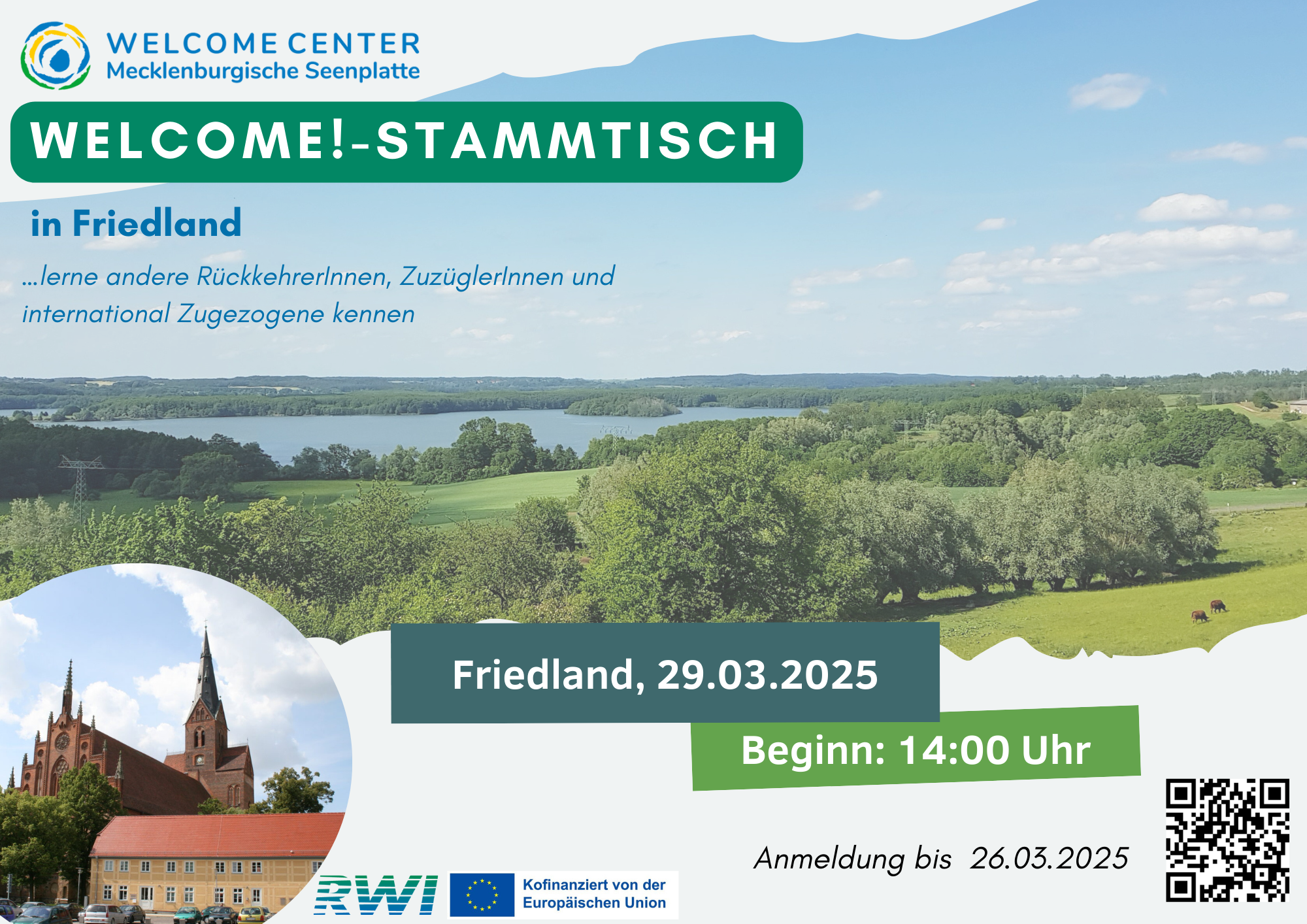 Plakat mit QR Code