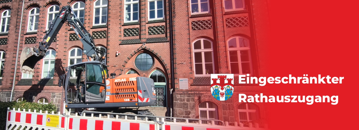 Eingeschränkter Zugang zum Rathaus aufgrund von Bauarbeiten