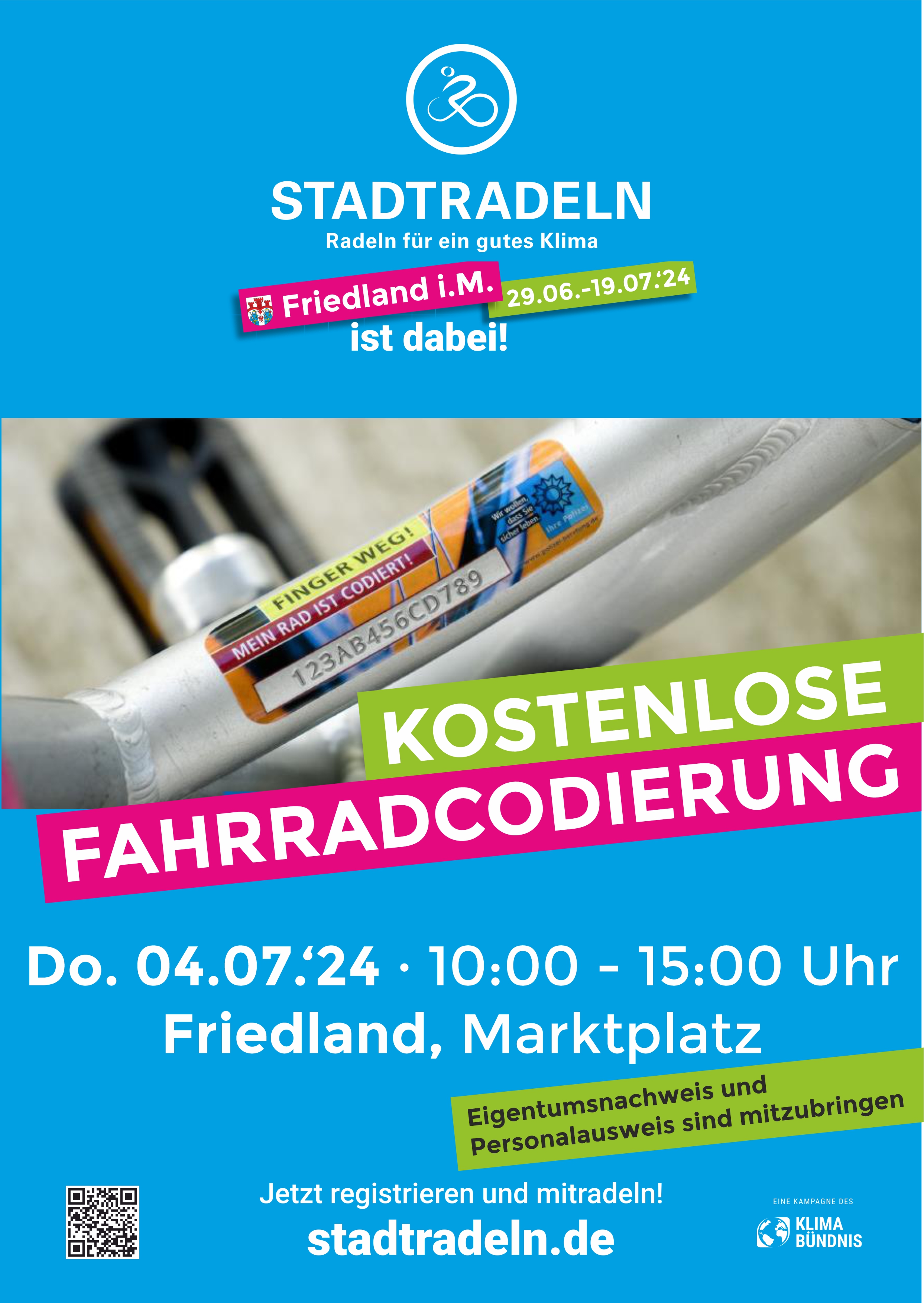 stadtradeln fahrradcodierung